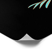 5O  IS A BEACH  Fiftieth modern black  Birthday Poster (Hoek)