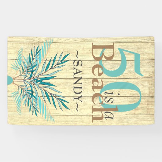 5O IS EEN BEACH 50E Beach kustdag Ba Spandoek (Horizontaal)