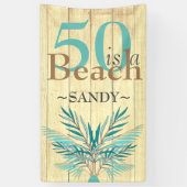 5O IS EEN BEACH 50E Beach kustdag Ba Spandoek (Verticaal)