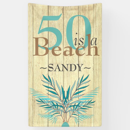 5O IS EEN BEACH 50E Beach kustdag Ba Spandoek (Verticaal)