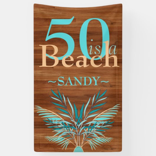 5O IS EEN BEACH 50E Beach kustdag Ba Spandoek (Verticaal)