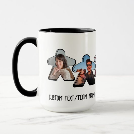 5P Aangepaste Foto Meeple Board Game Group Mok (Links)