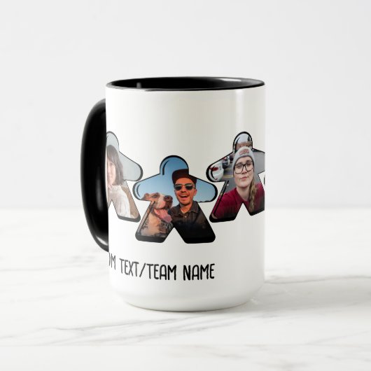 5P Aangepaste Foto Meeple Board Game Group Mok (Voorkant links)