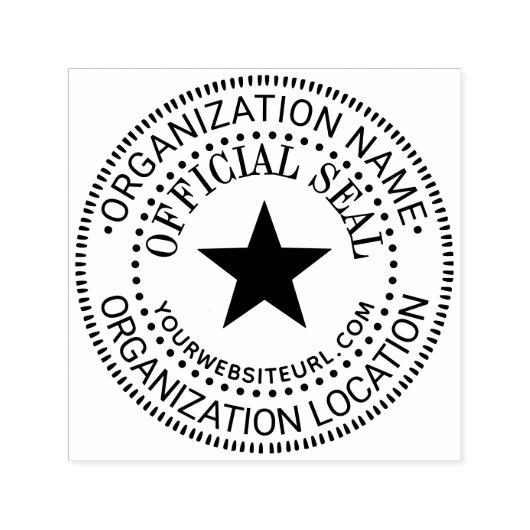 5Punts Ster Algemene Aangepaste Officiële Stempel  (Design)