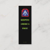 5th Army A5 veteraan patches bookmarker vfw us Kaa Mini Visitekaartje (Achterkant)