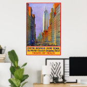  5th Avenue New York City Travel Poster (Thuiskantoor)