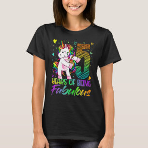5th Birthday 5 Year Old Girl Flossing Unicorn Par T-shirt