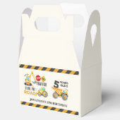 5th birthday boy construction theme bedankdoosjes (Geopend)