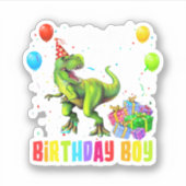 5Th Birthday Boy Dinosaur T Rex Sticker (Voorkant)