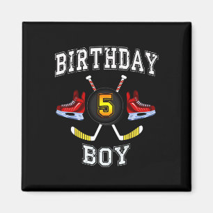 5th Birthday Boy - IJshockey 5 jaar oud kind Magneet