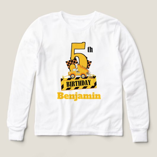 5th Birthday Dump Druck construction theme Party  (Voorkant)