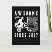 5th Birthday Gift Dirt Bike Boy Born in 2017 Kaart (Voorkant)