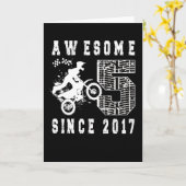 5th Birthday Gift Dirt Bike Boy Born in 2017 Kaart (Gele Bloem)