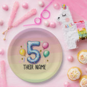 5th birthday party no theme papieren bordje (Feest)