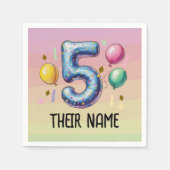 5th birthday party no theme servet (Voorkant)