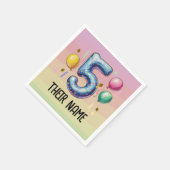 5th birthday party no theme servet (Hoek)