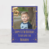 5th Birthday Photo Card Kaart (Voorkant)