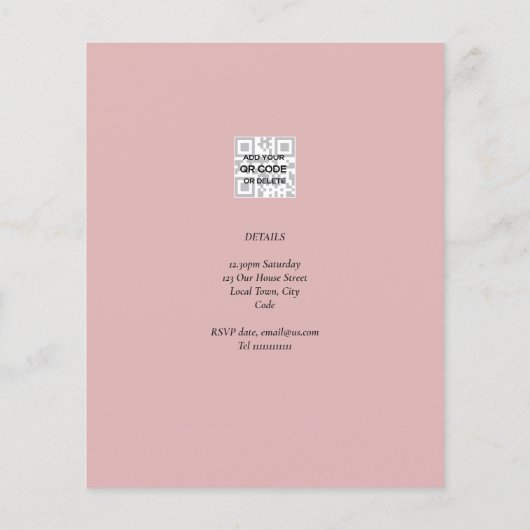 5th Birthday Photo Collage Invite Boy Girl gemengd Flyer (Achterkant)