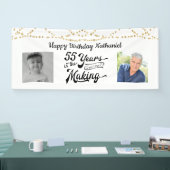 5th Birthday String Lights Retro 2 Foto's Spandoek (Beurs)