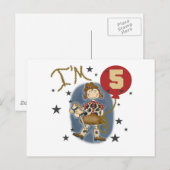 5th Cowgirl Verjaardag Tshirts en geschenken Briefkaart (Voorkant / Achterkant)