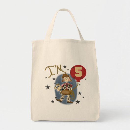 5th Cowgirl Verjaardag Tshirts en geschenken Tote Bag (Voorkant)