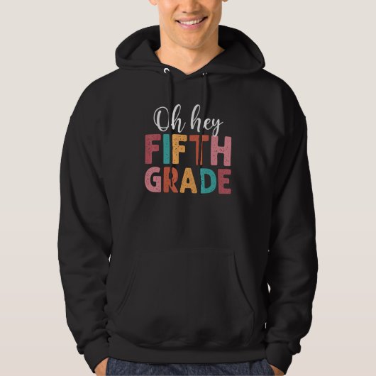 5th Fifth Grade Back To School Students Teachers Hoodie (Voorkant)