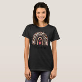 5th Fifth Grade Life Rainbow Leopard Teacher Back T-shirt (Voorkant volledig)