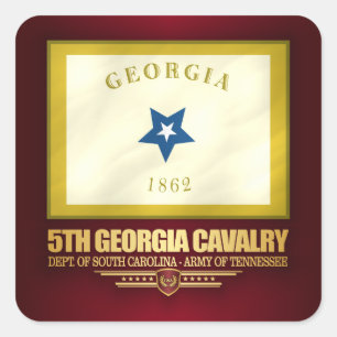 5th Georgia Cavalry Vierkante Sticker
