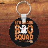 5th Grade Boo Squad Halloween Ghost School Fun Cos Sleutelhanger (Voorkant)