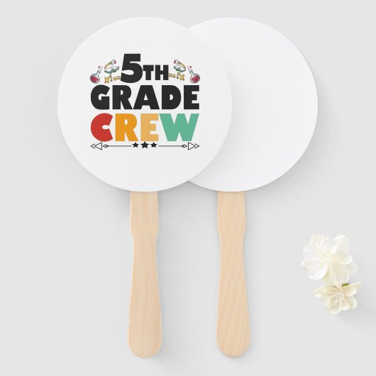 5TH Grade Crew Funny Back To School Student Gift Handwaaier (Voorkant en achterkant)