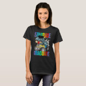 5th Grade Graduate Monster Truck Dinosaur Graduati T-shirt (Voorkant volledig)