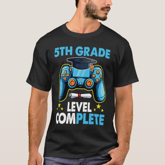 5th Grade Graduation Level Complete Gamer 2023 T-shirt (Voorkant)