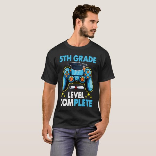 5th Grade Graduation Level Complete Gamer 2023 T-shirt (Voorkant volledig)
