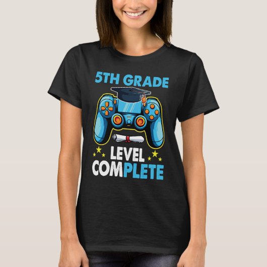 5th Grade Graduation Level Complete Gamer 2023 T-shirt (Voorkant)