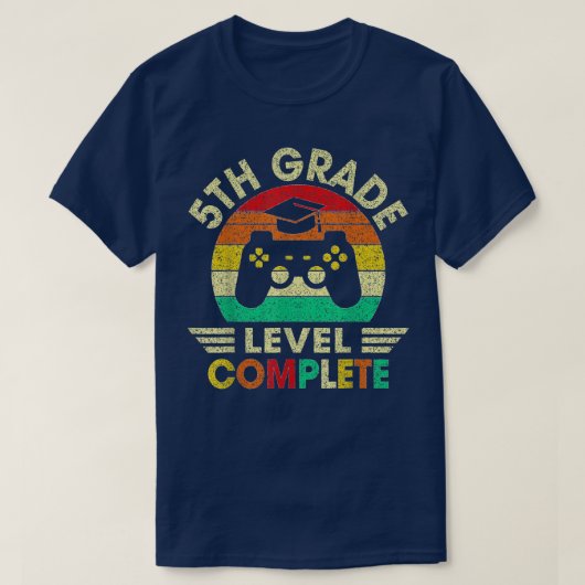 5th Grade Graduation Level Complete Video Games Bo T-shirt (Design voorkant)