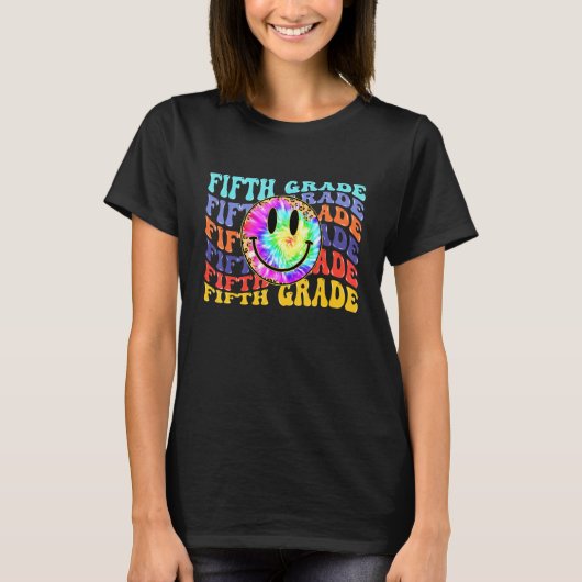 5th Grade Leopard Team Fifth Grade Teacher Back To T-shirt (Voorkant)