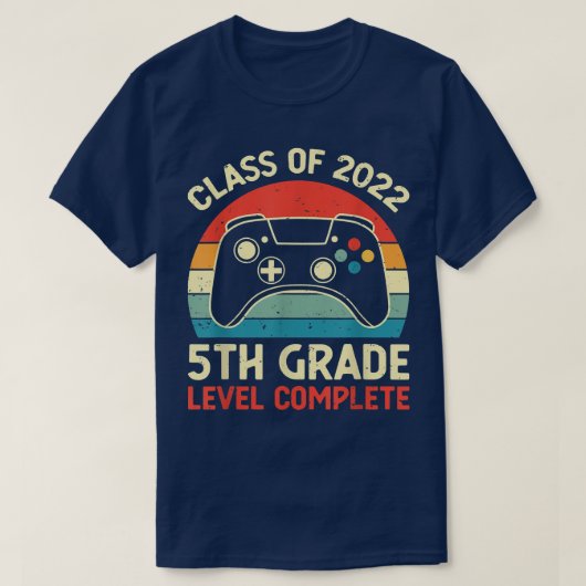 5th Grade Level Complete Class Of 2022 Graduation T-shirt (Design voorkant)