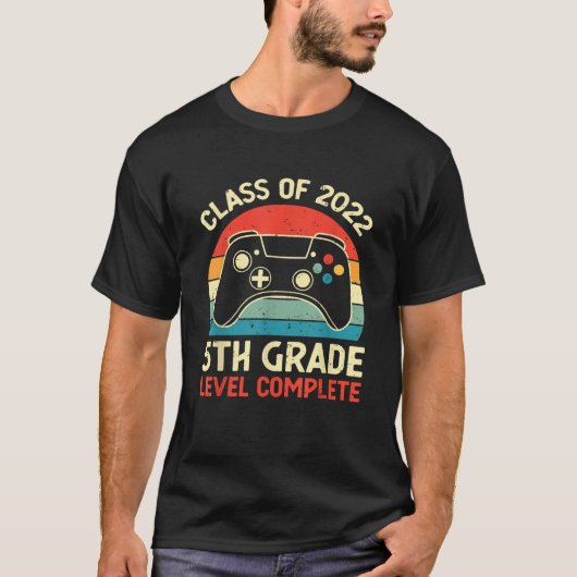 5th Grade Level Complete Class Of 2022 Graduation T-shirt (Voorkant)