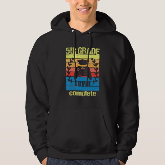 5th Grade Level Complete  Graduation Video Gamer Hoodie (Voorkant)
