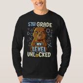 5th Grade Level Unlocked 2 T-shirt (Voorkant)