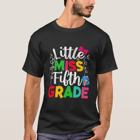 5Th Grade Little Miss Back To School Students T-shirt (Voorkant)