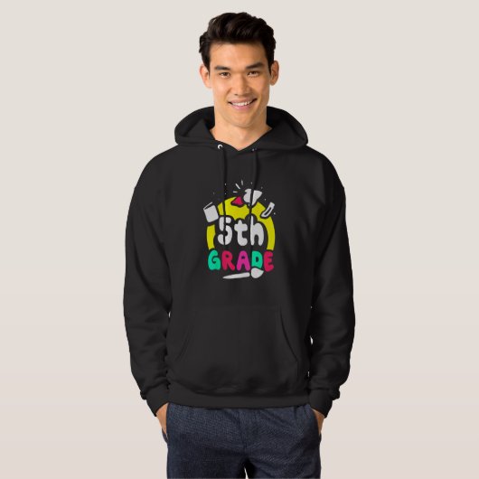 5th Grade Pupil Grader Class School Hoodie (Voorkant volledig)