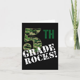 5th Grade Rocks Camo Fifth Grader Back To School C Kaart