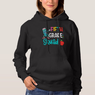 5th Grade Squad Fifth Teacher Student Team Back To Hoodie