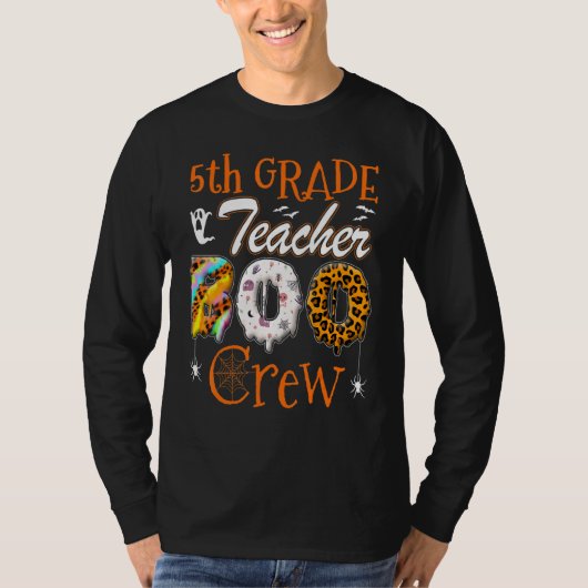5th Grade Teacher Boo Crew  Teachers Halloween Cos T-shirt (Voorkant)