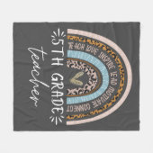 5th grade teacher teach love inspire boho rainbow fleece deken (Voorkant (Horizontaal))