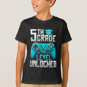 5th Grade Unlocked Gamer Graduation T-shirt (Voorkant)