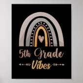 5th Grade Vibes Rainbow Fifth Grade Back to School Poster (Voorkant)