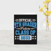 5th Grader Future Cl Of 2033 First Day Grade 5 Kaart (Gele Bloem)