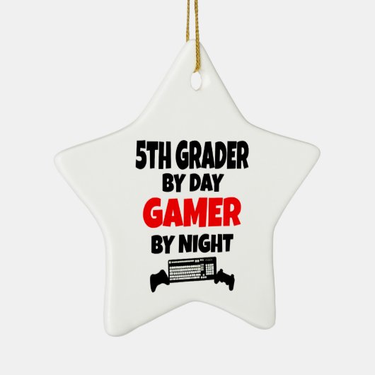 5th Grader Gamer Keramisch Ornament (Rechts)
